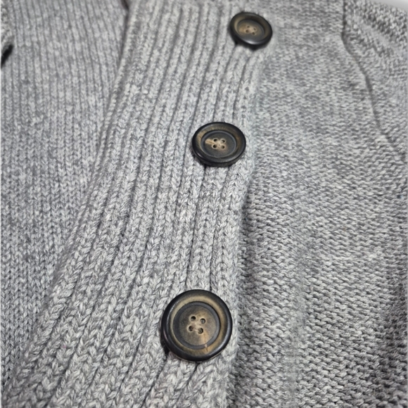 Banana Republic Women's Gray Knitted Buttoned Cotton Sweater Sz. Medium - Picture 8 of 12